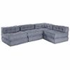 vidaXL Modular s&oacute;fa eining 4 pcs Gr&aacute;r Efni
