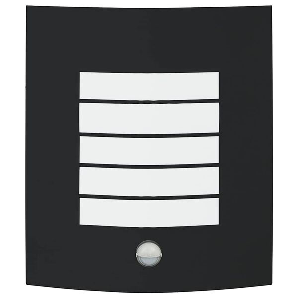 vidaXL Utandyra veggl&yacute;sing Svartur 23.5 x 9 x 26 cm