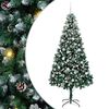 vidaXL Gervi j&oacute;latr&eacute; me&eth; 300 LED Gr&aelig;nn 210 cm PVC, st&aacute;l og plast