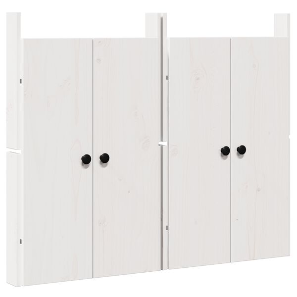 vidaXL Eldh&uacute;shur&eth; MEPPEL 2 pcs Hv&iacute;tt 50 x 9 x 82 cm Gegnheil fura