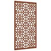 vidaXL Veggskreyting &iacute; Gar&eth;inn 105x55 cm Corten St&aacute;l M&aacute;r&iacute;sk h&ouml;nnun