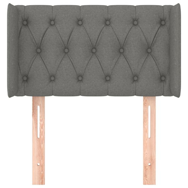 vidaXL H&ouml;f&eth;agafl me&eth; Eyrum D&ouml;kkgr&aacute;tt 83x16x78/88 cm Efni