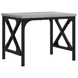 vidaXL Prentarastandur Grár Sonoma 40x30x31 cm Samsettur viður