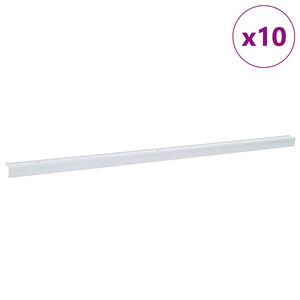 vidaXL Tröppukantar 10 pcs Silfur 67 cm Ál