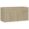 vidaXL Vaskask&aacute;pur Sonoma Eik 90x38,5x46 cm Samsettur Vi&eth;ur