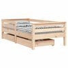 vidaXL Barnar&uacute;mgrind me&eth; Sk&uacute;ffum 70x140 cm Gegnheil Fura