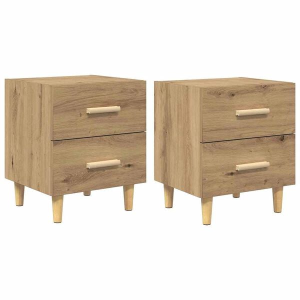 vidaXL R&uacute;mssk&aacute;pur 2 pcs Artisan Eik 40 x 35 x 47.5cm Samsettur vi&eth;ur