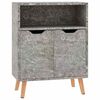 vidaXL Skenkur Steypugr&aacute;r 60x30x72 cm Samsettur Vi&eth;ur