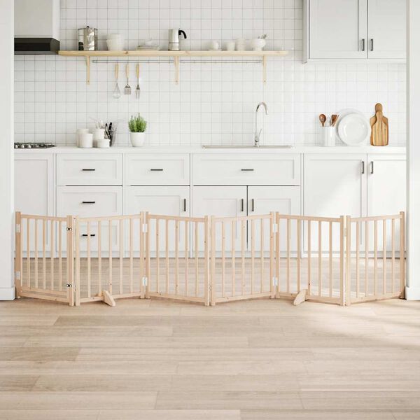 vidaXL Hundahli&eth; me&eth; hur&eth; sem h&aelig;gt er a&eth; brj&oacute;ta saman 6 pl&ouml;tur Fir