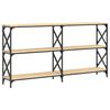 vidaXL Veggbor&eth; Sonoma Eik 156x28x80,5 cm Samsettur Vi&eth;ur