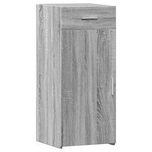 vidaXL Skenkur Gr&aacute;r Sonoma Eik 40x42,5x93 cm Samsettur Vi&eth;ur