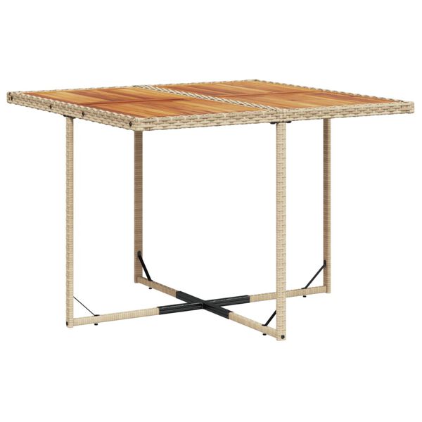 vidaXL 5 Hluta Gar&eth;bor&eth;sett me&eth; Sessum Drappa&eth; P&oacute;l&yacute;rattan