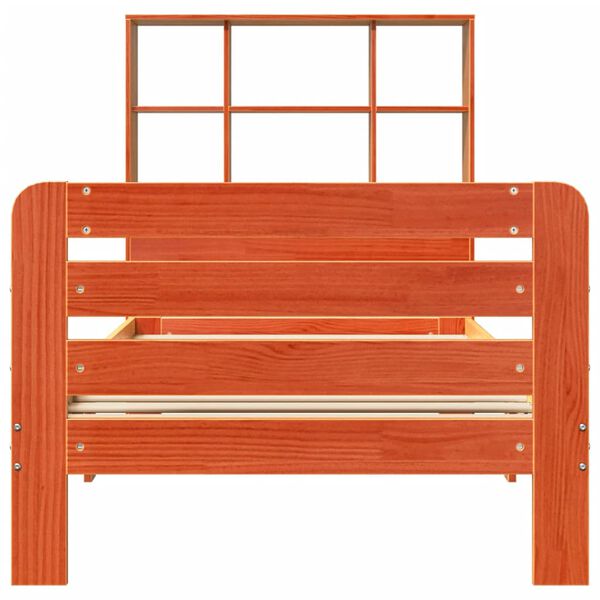 vidaXL R&uacute;mgrind &aacute;n D&yacute;nu Vaxbr&uacute;nn 75x190 cm Gegnheil Fura