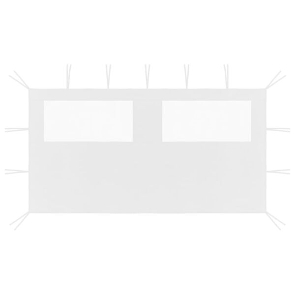 vidaXL Gar&eth;sk&aacute;lahli&eth;arveggur me&eth; Gluggum 4x2 m Hv&iacute;tur