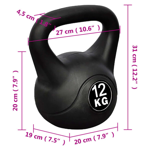 vidaXL Ketilbjalla 12 kg