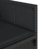 vidaXL 7 Hluta Gar&eth;bor&eth;stofusett me&eth; Sessum Svart P&oacute;l&yacute;rattan