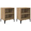 vidaXL Noat&ouml;flu sk&aacute;pur 2 pcs Artisan Eik 40 x 30 x 50 cm