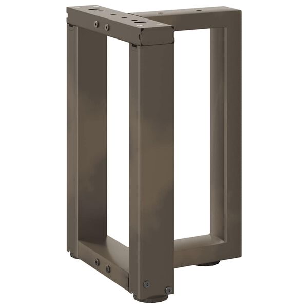 vidaXL s&oacute;fabor&eth;sf&aelig;tur T-laga 2 stk svart 38x25x(42-43) cm st&aacute;l