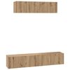vidaXL Sj&oacute;nvarpssk&aacute;pasett Vegghengt 4 pcs Artisan Eik Samsettur vi&eth;ur