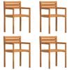vidaXL garðstólar 4 stk 50x53x80 cm úr gegnheilu akasíuviði