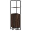 vidaXL Highboard Br&uacute;n Eik 35,5x35x139 cm Hanna&eth;ur vi&eth;ur og m&aacute;lmur