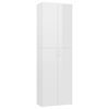 vidaXL Skrifstofusk&aacute;pur H&aacute;glans Hv&iacute;tur 60x32x190 cm Samsettur Vi&eth;ur