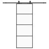 vidaXL Rennihur&eth; me&eth; v&eacute;lb&uacute;na&eth;arsetti Svart 76x205 cm ESG Gler