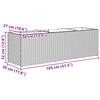 vidaXL Gr&oacute;&eth;urker me&eth; 3 Pottum 2 stk Br&uacute;nt 105x30x32 cm P&oacute;l&yacute;rattan