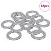 vidaXL Sk&aacute;lar 12 pcs Silfur 10 x 10 x 0,8 mm J&aacute;rn