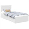 vidaXL Ramsv&iacute;k me&eth; h&ouml;fu&eth;gafl Hv&iacute;tt 90 x 190 cm Samsettur vi&eth;ur