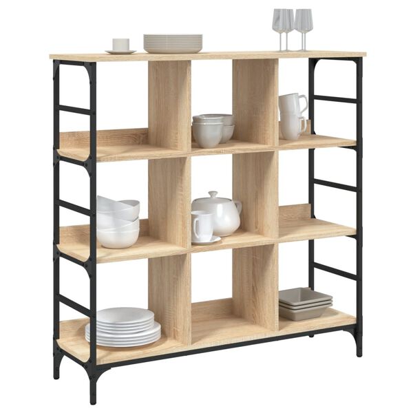 vidaXL Skenkur Sonoma Eik 102x32x103,5 cm Samsettur Vi&eth;ur