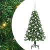 vidaXL Gervi j&oacute;latr&eacute; me&eth; 150 LED Gr&aelig;nn 120 cm PVC, st&aacute;l og plast