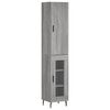 vidaXL H&aacute;r Sk&aacute;pur Gr&aacute;r Sonoma 34,5x34x180 cm Samsettur Vi&eth;ur