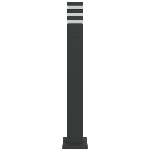 vidaXL Fr&iacute;standandi &Uacute;tilj&oacute;s me&eth; Innstungu 3stk 80 cm Svart &Aacute;l