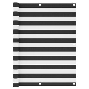 vidaXL Svalaskilr&uacute;m Reykgr&aacute;tt og Hv&iacute;tt 120x600 cm Oxfordefni