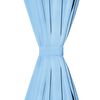 vidaXL Micro-satín Gluggatjöld 2 stk með Lykkjum 140x175 cm Blágræn