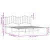vidaXL Rúmgrind úr Málmi án Dýnu með Höfðagafli Svört 183x213 cm