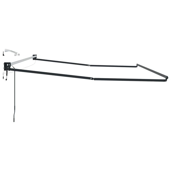 vidaXL Rafmagns afturkr&aelig;f skuggak&aacute;pugrind Antras&iacute;t 4 &times; 3 m &Aacute;l