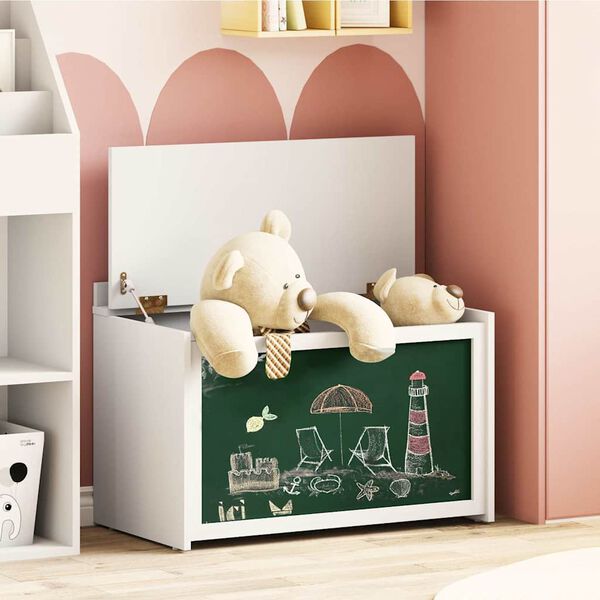 vidaXL Kassi me&eth; geymslu og kr&iacute;tst&ouml;&eth;uframhli&eth; me&eth; geymslu ROROS Hv&iacute;tt