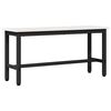 vidaXL Matarbekkur Hv&iacute;tt 100 x 32,5 x 49 cm Heilur furutimbur