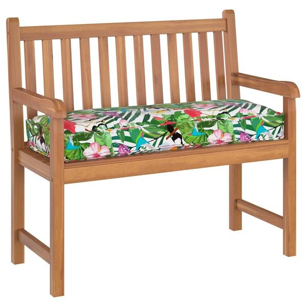 vidaXL P&uacute;&eth;i Bl&oacute;m Marglitur 110 x 40 x 8 cm Oxford efni