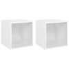 805499 vidaXL TV Cabinets 2 pcs White 37x35x37 cm Chipboard