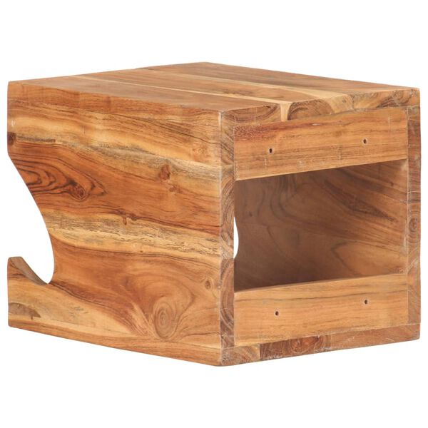 VidaXL Veggfestur Hjólastandur 35x25x25 cm Gegnheill Akasíuviður