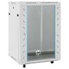 vidaXL 15 Eininga Netsk&aacute;pur 19" IP20 Gr&aacute;r 60x45x86 cm