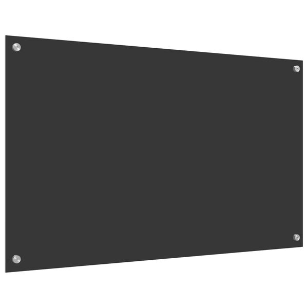 vidaXL Eldh&uacute;s Backsplash D&ouml;kkgr&aacute;r 100 x 60 x 0,6 cm hertu&eth; gler