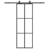 vidaXL Rennihur&eth; me&eth; v&eacute;lb&uacute;na&eth;arsetti Svart 76x205 cm ESG Gler