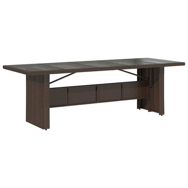 vidaXL 11 Hluta B&iacute;str&oacute;sett me&eth; Sessum Br&uacute;nt P&oacute;l&yacute;rattan