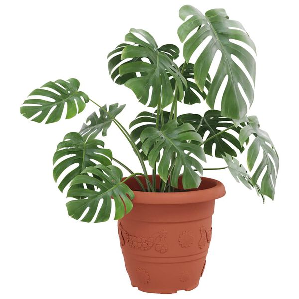 vidaXL R&uacute;n bl&oacute;mapotta 24 pcs Ekkert Rautt &Oslash; 26 x 21.5 cm Plast