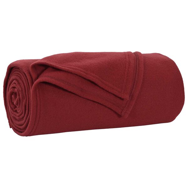vidaXL &THORN;eppi 24 pcs Bordeaux Rau&eth;ur 240 x 220 cm Fl&iacute;s