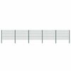 vidaXL Gir&eth;ingarplata me&eth; st&oacute;lpum &uacute;r j&aacute;rni 867x120 cm gr&aelig;n
